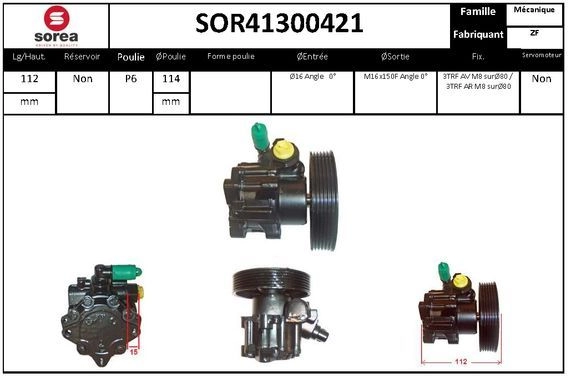 Насос Гур EAI SOR41300421 1441009089 TSM3M LA изображение 0