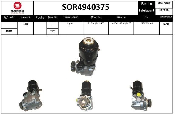 Насос Гур EAI SOR4940375 0TZ8J BI 1441009325 изображение 0