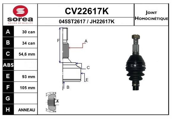 Шрус граната EAI 4 EIV03 2804336 CV22617K