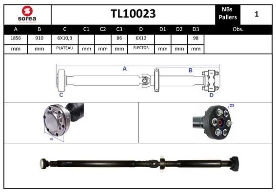 Кардан EAI I GI40 TL10023 1441011365 изображение 0