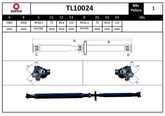 Кардан EAI TL10024 Q4B 33 1441011366 изображение 0