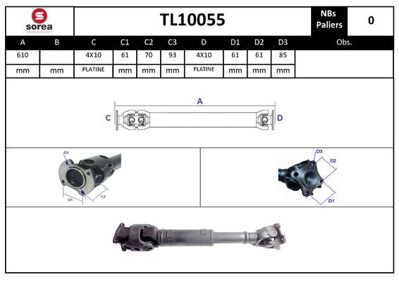 Кардан EAI U L1NJM TL10055 1441011397
