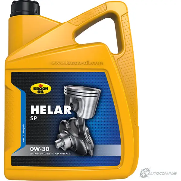 Моторное масло синтетическое HELAR SP 0W-30, 5 л KROON OIL 8710128200276 4330752 Y82M2 XH 20027 изображение 0