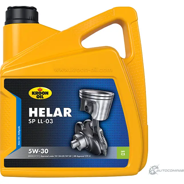 Моторное масло синтетическое HELAR SP LL-03 5W-30, 4 л KROON OIL YY PKHLO 32303 8710128323036 1203457447 изображение 0