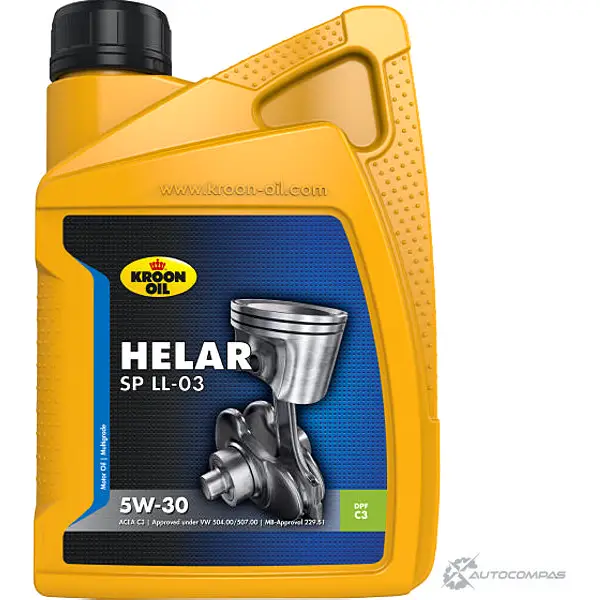 Моторное масло синтетическое HELAR SP LL-03 5W-30, 1 л KROON OIL EG WQ9 4330894 33094 8710128330942 изображение 0