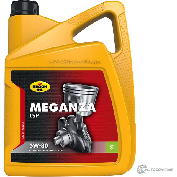 Моторное масло синтетическое MEGANZA LSP 5W-30, 4 л KROON OIL 35686 IM JZ6 8710128356867 1203457527 изображение 0