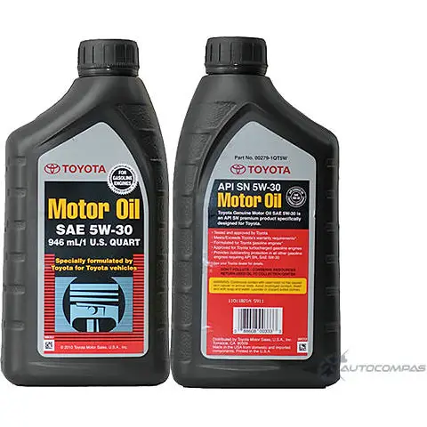 Моторное масло полусинтетическое SN 5W-30, 1 л TOYOTA/LEXUS D9X 28US 002791QT5W01 1436787603