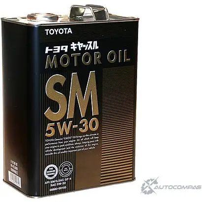 Моторное масло полусинтетическое SM 5W-30, 4 л TOYOTA/LEXUS 0P ATK 1436794460 0888009105 изображение 0