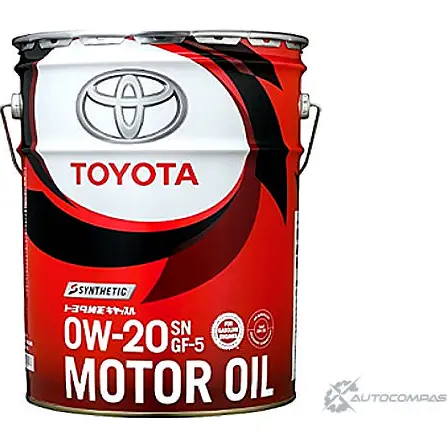Моторное масло синтетическое Motor Oil 0W-20, 20 л TOYOTA/LEXUS 0888012603 4 RDWWQ1 1436794505 4V7S8 изображение 0