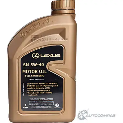 Моторное масло синтетическое LEXUS SM 5W-40, 1 л TOYOTA/LEXUS 1436794496 0888082790 OZ WMC