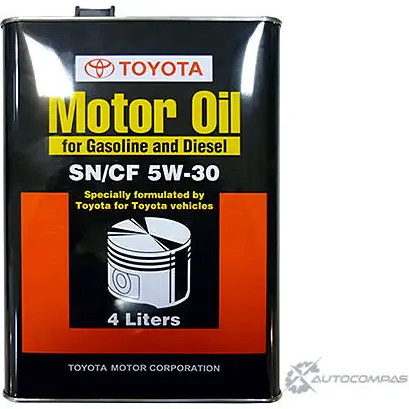 Моторное масло минеральное Motor Oil 5W-30, 4 л TOYOTA/LEXUS 1436787606 W D5AN 0888083322 изображение 0