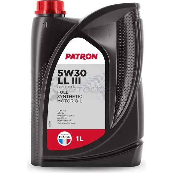 Моторное масло синтетическое PATRON 1425555469 5W30LLIII1LORIGINAL B EQONV изображение 0