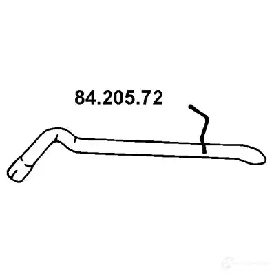 Выхлопная труба глушителя EBERSPACHER 89852 4030813423914 8420572 LOG 55J