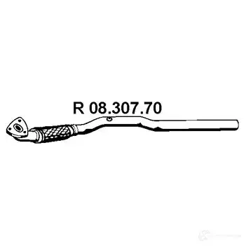 Выхлопная труба глушителя EBERSPACHER 82826 50 CCX 0830770 4030813109047 изображение 0