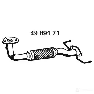 Выхлопная труба глушителя EBERSPACHER M JFF8 4989171 89126 4030813120011