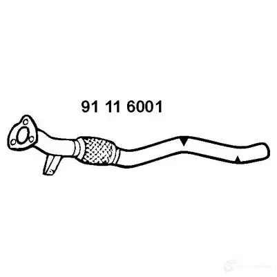 Выхлопная труба глушителя EBERSPACHER 90172 91116001 4030813122497 LTKQ A изображение 0