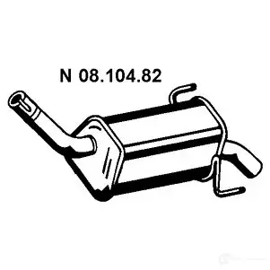 Задний глушитель EBERSPACHER 0810482 Z 4X9S 4030813090086 82603