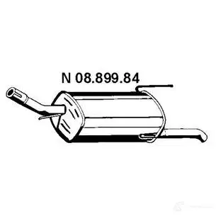 Задний глушитель EBERSPACHER B PVHU 83090 4030813090987 0889984 изображение 0