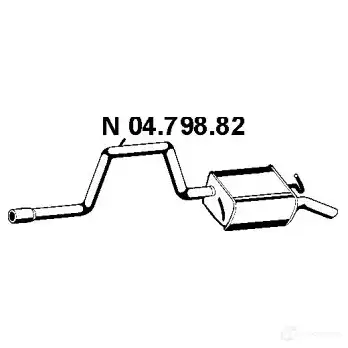 Задний глушитель EBERSPACHER 4030813039405 82020 K 16Z05X 0479882 изображение 0