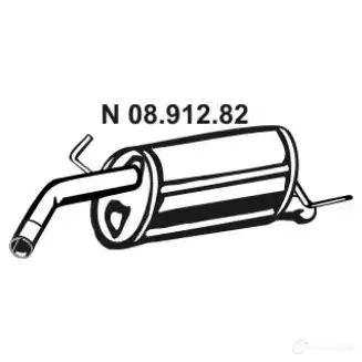 Задний глушитель EBERSPACHER 0891282 Z 3ZXL0Y 83100