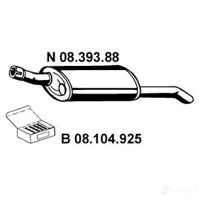 Задний глушитель EBERSPACHER 7V R5JE 0839388 4030813036831 82862 изображение 0