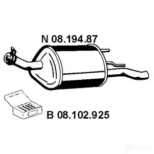 Задний глушитель EBERSPACHER 82684 4030813039719 I 6Y78 0819487 изображение 0