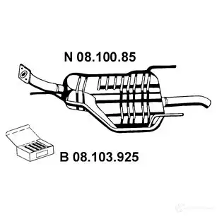 Задний глушитель EBERSPACHER 0810085 FA1A D 4030813066302 82567 изображение 0