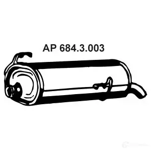 Задний глушитель EBERSPACHER 4030813136685 0F2RO XZ 89591 6843003