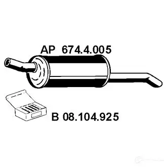 Задний глушитель EBERSPACHER 6744005 89580 4030813136258 19K X0I изображение 0