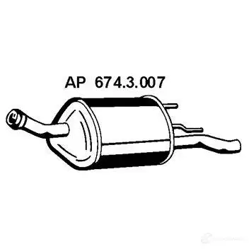 Задний глушитель EBERSPACHER 6743007 4030813136296 83N T285 89575