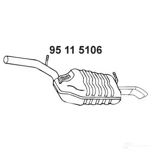 Задний глушитель EBERSPACHER 90253 56 V5TLH 95115106 4030813122664