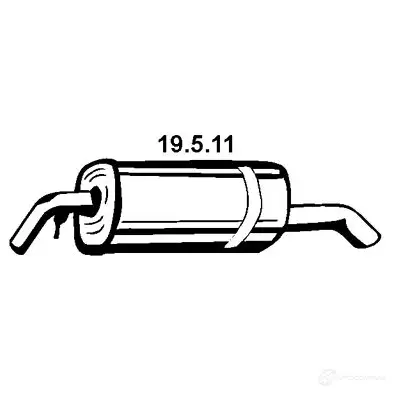 Задний глушитель EBERSPACHER KJ58 OBU 19511 85456