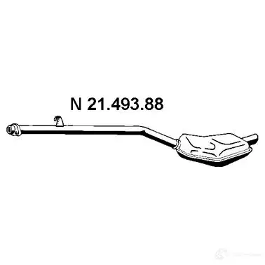 Задний глушитель EBERSPACHER 2149388 V4LQCP K 86001 изображение 0