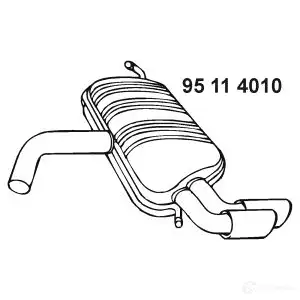 Задний глушитель EBERSPACHER 4KX7 P 95114010 90228 4030813122459