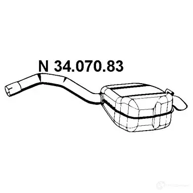 Задний глушитель EBERSPACHER 3407083 4030813165845 87681 TQMSD 3N