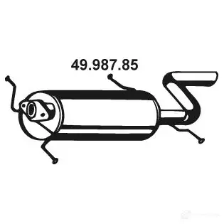 Задний глушитель EBERSPACHER S8XQ BVM 4998785 89138 4030813120134 изображение 0