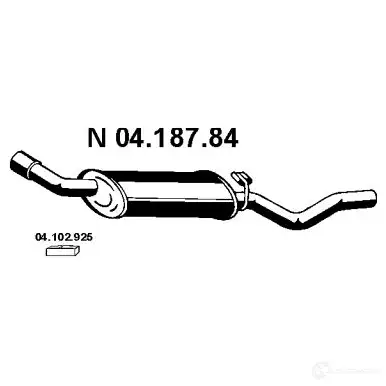 Задний глушитель EBERSPACHER 4030813042610 0418784 81707 RVZV5R U