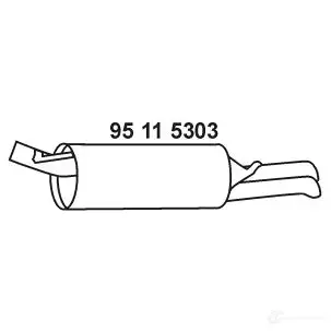 Задний глушитель EBERSPACHER 4030813122794 90265 95115303 7U 1VR
