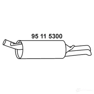 Задний глушитель EBERSPACHER 4030813122763 0 D1GUFA 95115300 90262