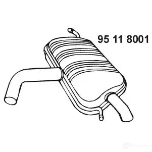 Задний глушитель EBERSPACHER 4030813122954 KNS1F J0 90366 95118001