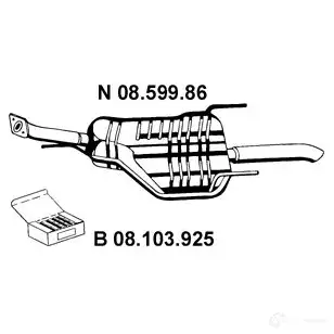 Задний глушитель EBERSPACHER 82972 4030813066289 0859986 KE8 BOD изображение 0