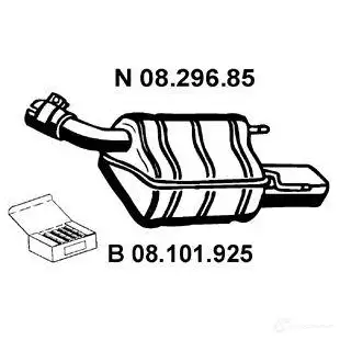 Задний глушитель EBERSPACHER 4030813009774 D3D TZ 82774 0829685