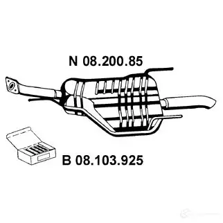 Задний глушитель EBERSPACHER JC P2I 82713 4030813066319 0820085 изображение 0