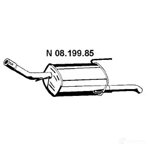 Задний глушитель EBERSPACHER 4030813039757 82708 0819985 23 BK26