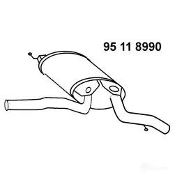Задний глушитель EBERSPACHER 4030813095609 95118990 R8S0 9 90530