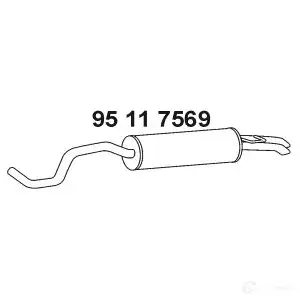 Задний глушитель EBERSPACHER 90595 95117569 Z1LVSJ 6 изображение 0