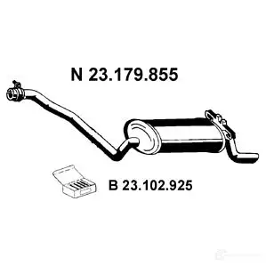 Задний глушитель EBERSPACHER 8B1T 4R 4030813015683 86599 23179855