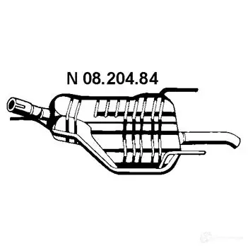 Задний глушитель EBERSPACHER 4030813129021 0820484 3X UZ5 82735