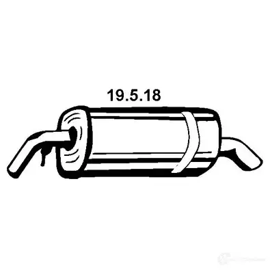 Задний глушитель EBERSPACHER V54 OIGB 85463 19518