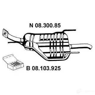 Задний глушитель EBERSPACHER 6BC4 WF 0830085 82788 4030813075274 изображение 0
